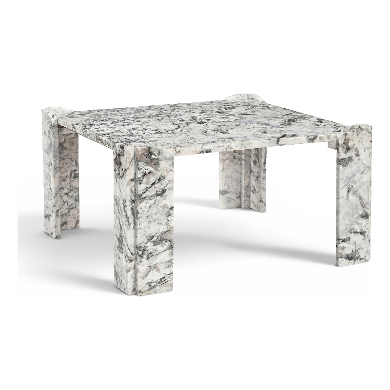 Meridian Furniture Ravello Alaska Genuine Marble Coffee Table
