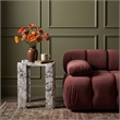Meridian Furniture Ravello Alaska Genuine Marble End / Side Table