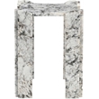 Meridian Furniture Ravello Alaska Genuine Marble End / Side Table
