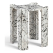 Meridian Furniture Ravello Alaska Genuine Marble End / Side Table