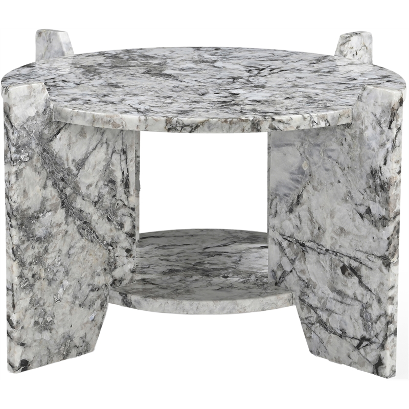 Meridian Furniture Soriano Alaska Genuine Marble Coffee Table
