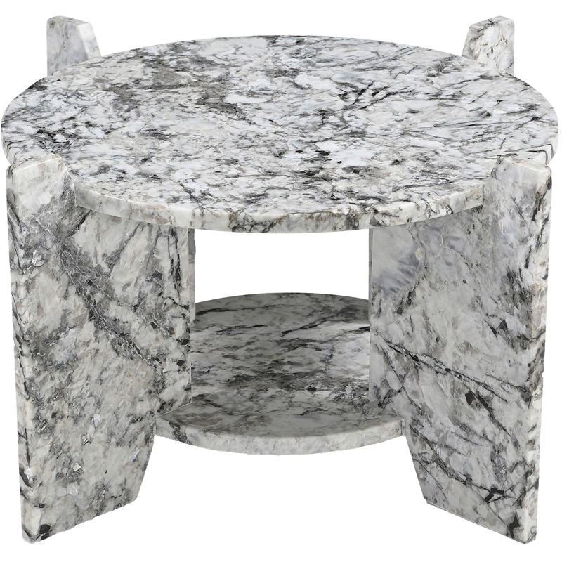 Meridian Furniture Soriano Alaska Genuine Marble Coffee Table