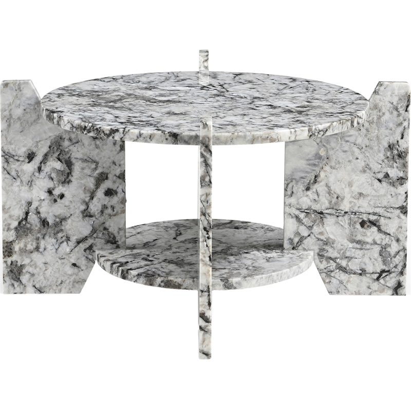 Meridian Furniture Soriano Alaska Genuine Marble Coffee Table
