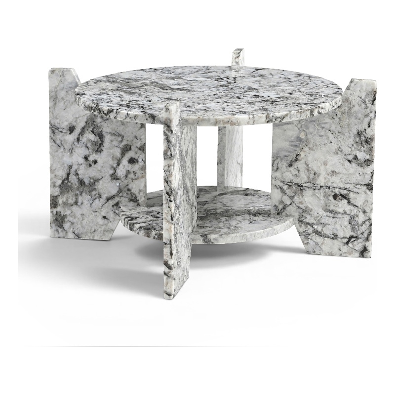 Meridian Furniture Soriano Alaska Genuine Marble Coffee Table