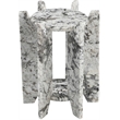 Meridian Furniture Soriano Alaska Genuine Marble End / Side Table