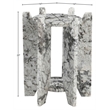 Meridian Furniture Soriano Alaska Genuine Marble End / Side Table