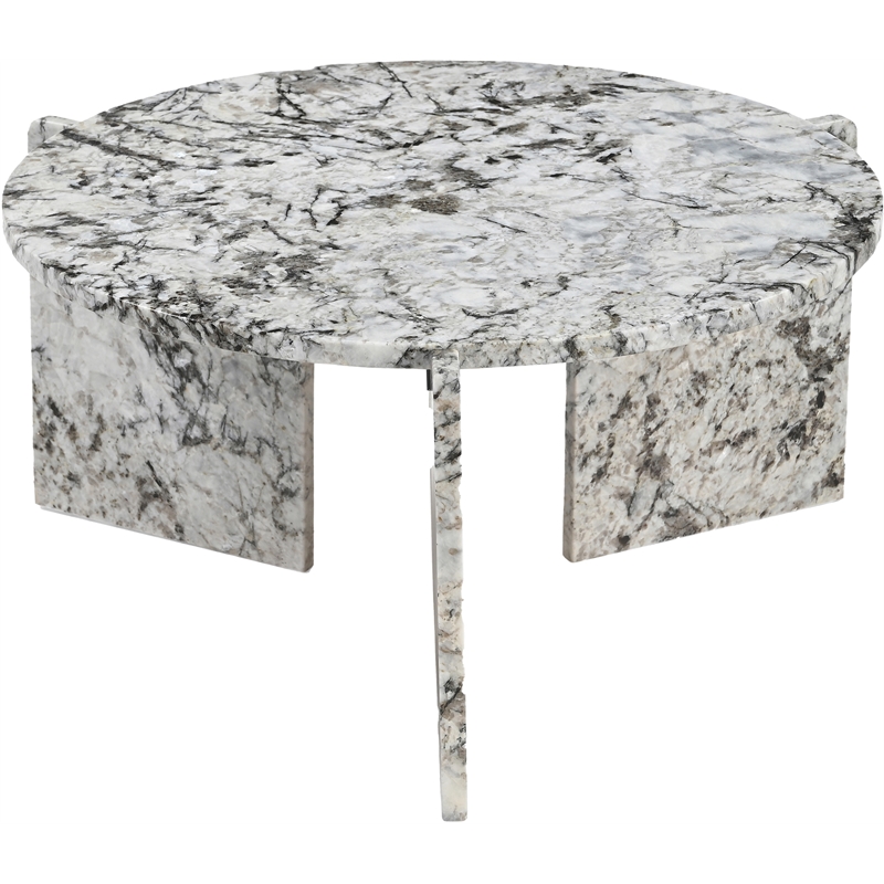 Meridian Furniture Vernazza Alaska Genuine Marble Coffee Table
