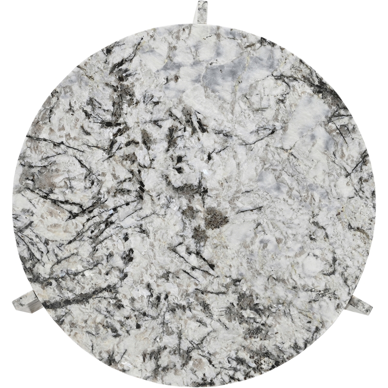 Meridian Furniture Vernazza Alaska Genuine Marble Coffee Table