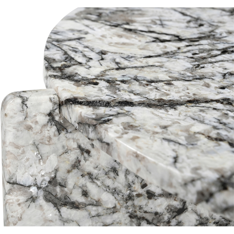 Meridian Furniture Vernazza Alaska Genuine Marble Coffee Table