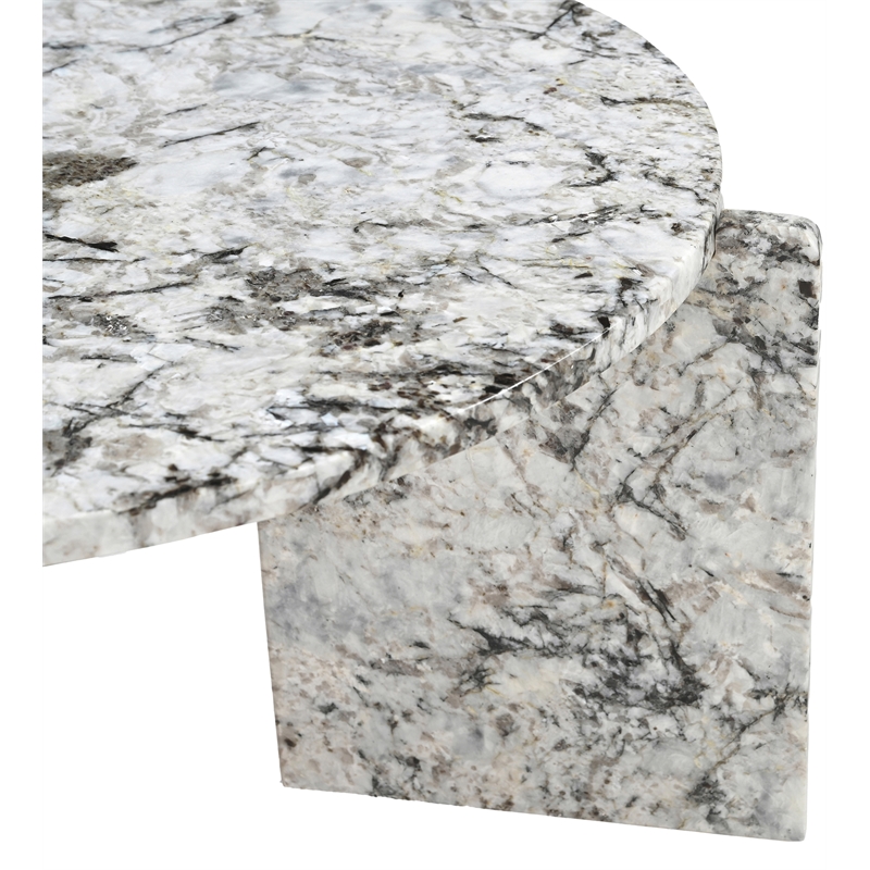 Meridian Furniture Vernazza Alaska Genuine Marble Coffee Table