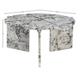 Meridian Furniture Vernazza Alaska Genuine Marble Coffee Table