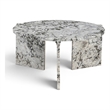 Meridian Furniture Vernazza Alaska Genuine Marble Coffee Table