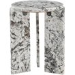 Meridian Furniture Vernazza Alaska Genuine Marble End / Side Table