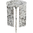 Meridian Furniture Vernazza Alaska Genuine Marble End / Side Table