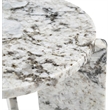 Meridian Furniture Vernazza Alaska Genuine Marble End / Side Table