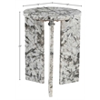 Meridian Furniture Vernazza Alaska Genuine Marble End / Side Table