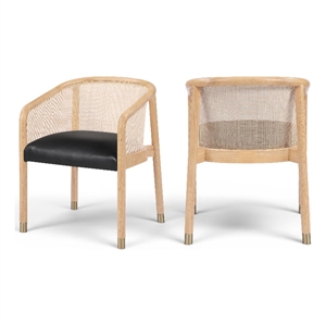 Meridian Furniture Sylvan Black Vegan Leather Dining Chair (Set of 2)