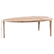 Meridian Furniture Gild Beige Genuine Marble Top And Aluminum Base Coffee Table