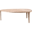 Meridian Furniture Gild Beige Genuine Marble Top And Aluminum Base Coffee Table