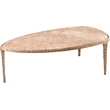 Meridian Furniture Gild Beige Genuine Marble Top And Aluminum Base Coffee Table