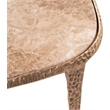 Meridian Furniture Gild Beige Genuine Marble Top And Aluminum Base Coffee Table