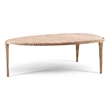Meridian Furniture Gild Beige Genuine Marble Top And Aluminum Base Coffee Table