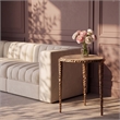 Meridian Furniture Gild Beige Genuine Marble Top End / Side Table
