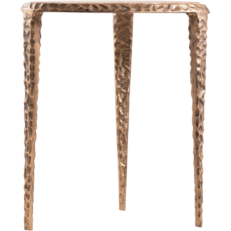 Meridian Furniture Gild Beige Genuine Marble Top End / Side Table