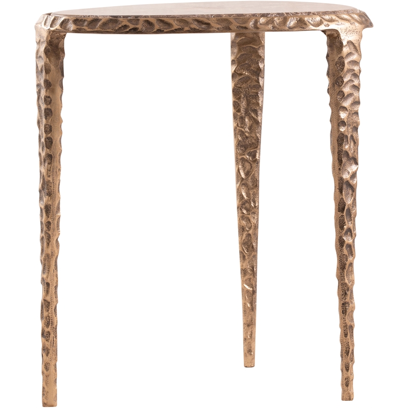 Meridian Furniture Gild Brown Genuine Marble Top End / Side Table