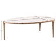 Meridian Furniture Gild White Genuine Marble Top And Aluminum Base Coffee Table