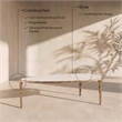 Meridian Furniture Gild White Genuine Marble Top And Aluminum Base Coffee Table