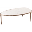 Meridian Furniture Gild White Genuine Marble Top And Aluminum Base Coffee Table