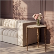 Meridian Furniture Gild White Genuine Marble Top End / Side Table
