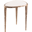 Meridian Furniture Gild White Genuine Marble Top End / Side Table