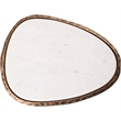 Meridian Furniture Gild White Genuine Marble Top End / Side Table