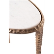 Meridian Furniture Gild White Genuine Marble Top End / Side Table