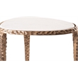 Meridian Furniture Gild White Genuine Marble Top End / Side Table