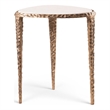 Meridian Furniture Gild White Genuine Marble Top End / Side Table
