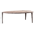 Meridian Furniture Gild Beige Genuine Marble Top And Aluminum Base Coffee Table
