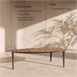 Meridian Furniture Gild Beige Genuine Marble Top And Aluminum Base Coffee Table