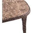 Meridian Furniture Gild Beige Genuine Marble Top And Aluminum Base Coffee Table