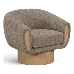 Meridian Furniture Avella Brown Interwoven Fabric Swivel Accent Chair