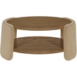Meridian Furniture Wren Beige Velvet Performance Fabric Coffee Table