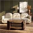 Meridian Furniture Wren Brown Velvet Performance Fabric Coffee Table
