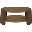 Meridian Furniture Wren Brown Velvet Performance Fabric Coffee Table