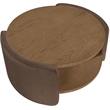 Meridian Furniture Wren Brown Velvet Performance Fabric Coffee Table