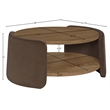 Meridian Furniture Wren Brown Velvet Performance Fabric Coffee Table