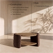 Meridian Furniture Wren Brown Velvet Performance Fabric Coffee Table