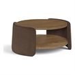 Meridian Furniture Wren Brown Velvet Performance Fabric Coffee Table