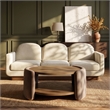 Meridian Furniture Wren Taupe Velvet Performance Fabric Coffee Table